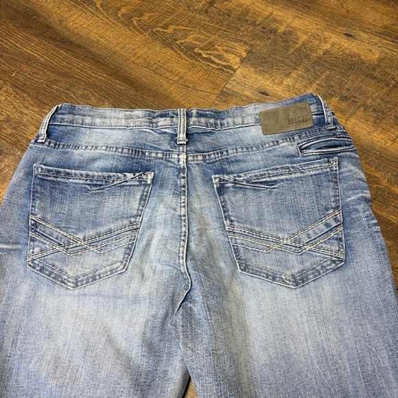 BKE Buckle Jake Straight Leg Blue Jeans Men’s 34 R Distressed Western - Picture 9 of 12